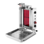 Aparat kebab electric cu sticla vitroceramica si 2 arzatoare, 20kg