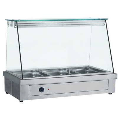 Bain-Marie 4xGN1/1 cu vitrina