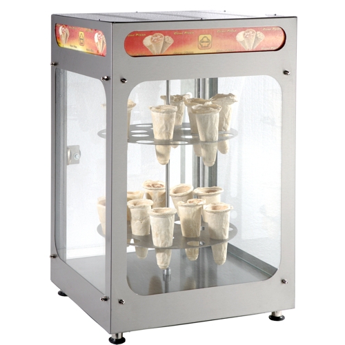Vitrina calda cu functie rotativa pentru 32 conuri pizza