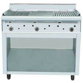 Grill cu roca vulcanica si baza, 1270x650mm