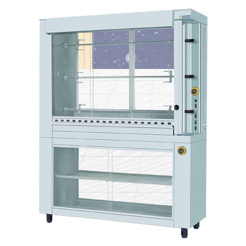 GSKG3cab51 Rotisor pe gaz cu stand incalzit, 3 tepuse, 21 pui - imagine 1