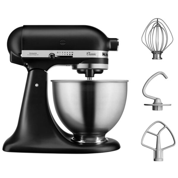 Mixer planetar cu bol 4.3L, Classic, White – KitchenAid
