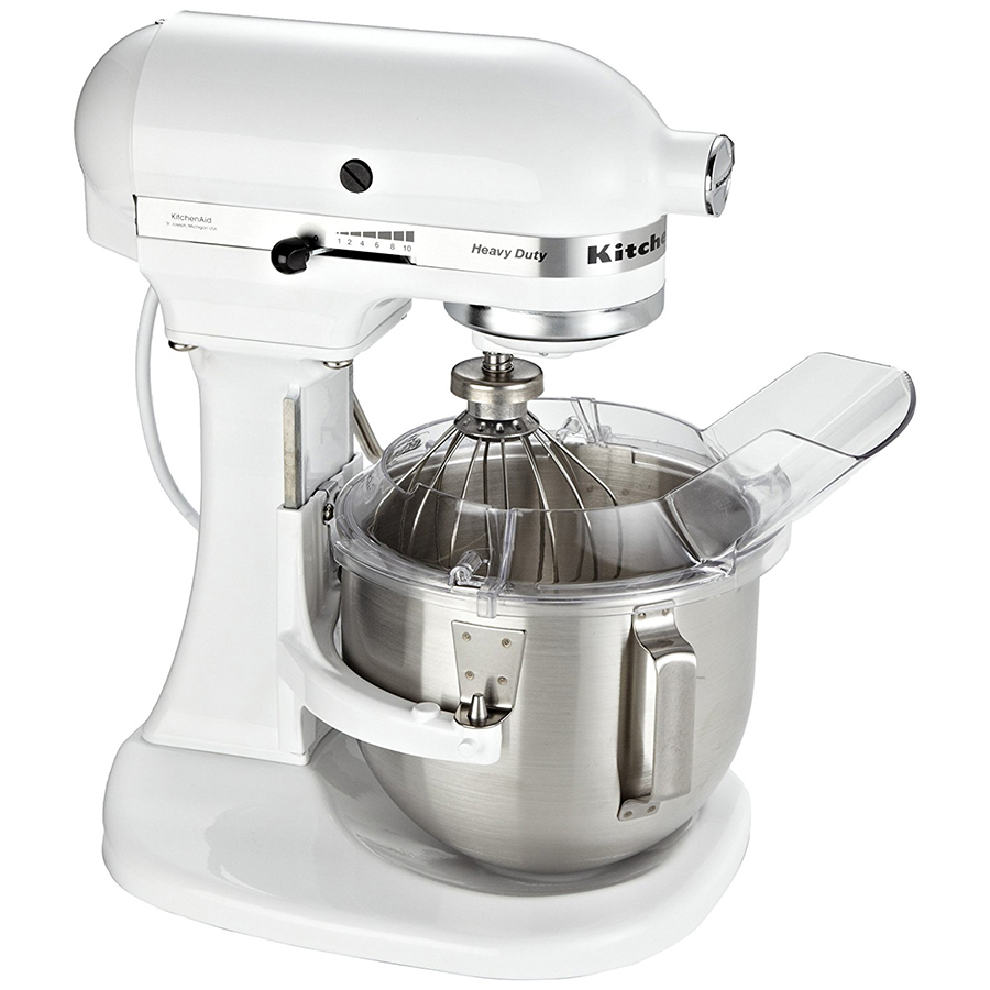 HP5KPM5EWH Mixer planetar cu bol 5.2L, Model HEAVY DUTY, White – KitchenAid - imagine 1