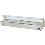 Bain-Marie 5 GN1/3 cu supapa pentru scurgere