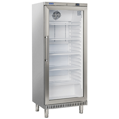 Dulap frigorific din inox pentru patiserie cu usa din sticla, 400 litri