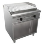 Grill cu roca vulcanica si dulap deschis, 800x700mm