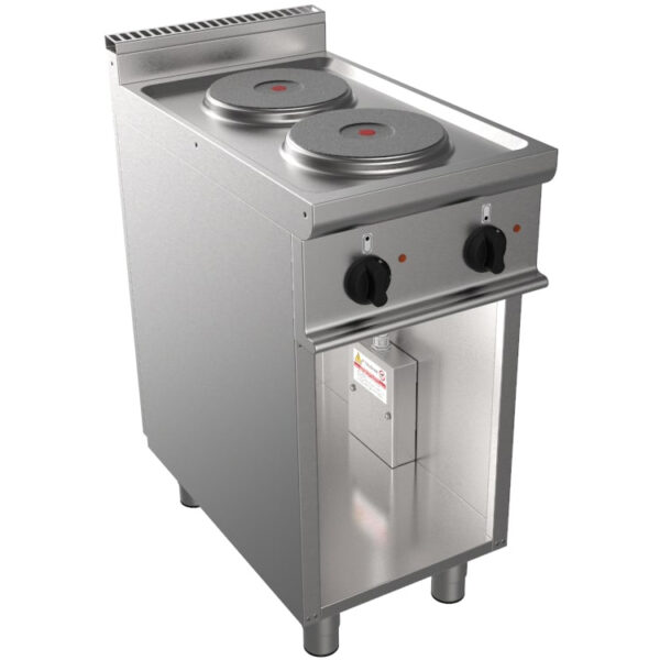 Masina de gatit electrica cu 2 plite si suport deschis, 400x700mm