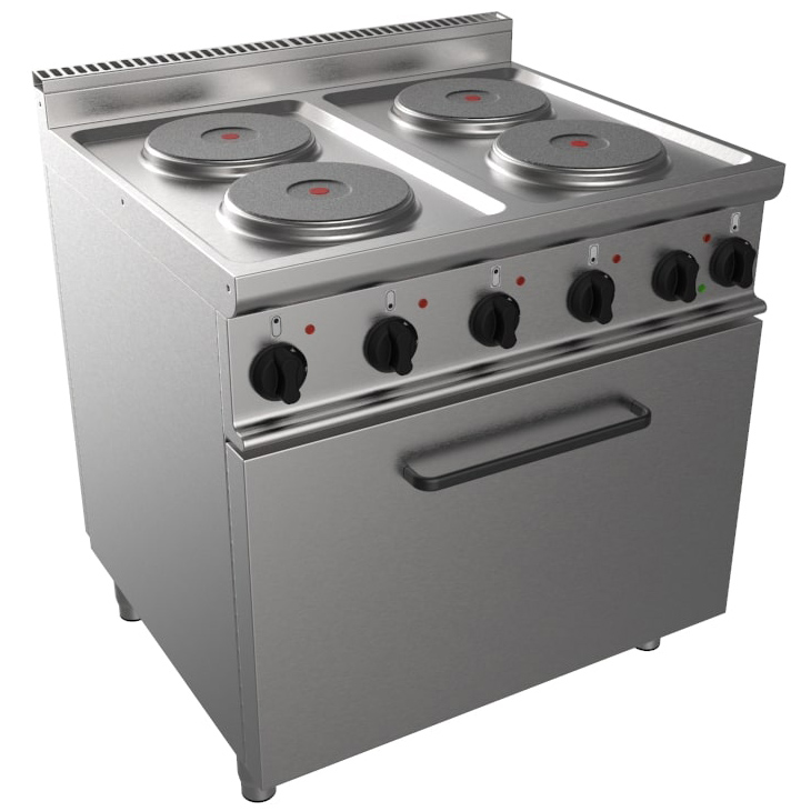 ICE7-CUET4LE07 Masina de gatit electrica cu 4 plite si cuptor, 800x700mm - imagine 1