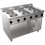 Masina de gatit electrica cu 6 plite si suport deschis, 1200x700mm
