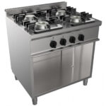 Masina de gatit pe gaz cu 4 arzatoare si suport deschis, 700x700mm