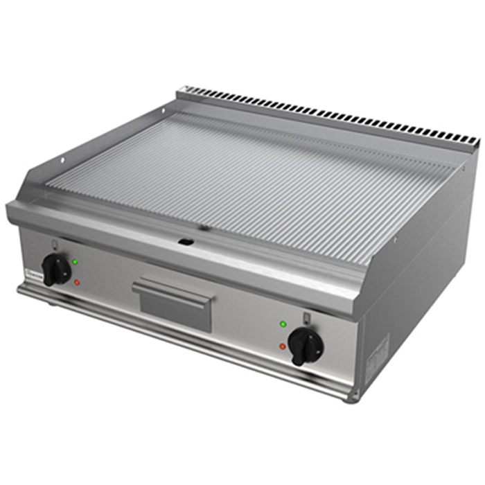 ICE7-KTE2BBRK07 Fry top electric cu suprafata striata, 800x700mm - imagine 1
