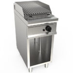 Grill cu roca vulcanica pe gaz si dulap deschis, 400x700mm