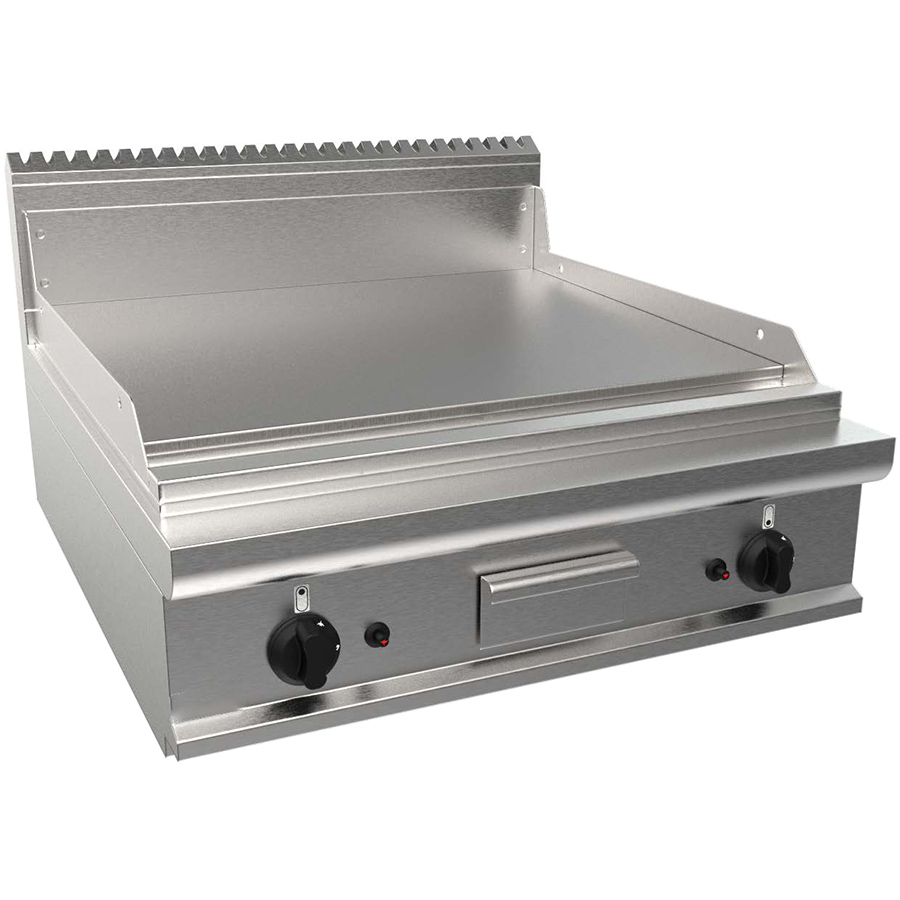 ICL9-FTG4BBLK07 Fry top pe gaz cu suprafata neteda, 800x900mm - imagine 1