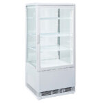 Vitrina frigorifica alba pentru cofetarie/patiserie, 78 litri
