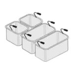 Set cosuri 2xGN1/3+2xGN1/6 pentru masina de gatit paste