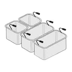 Set cosuri 2xGN1/3+2xGN1/6 pentru masina de gatit paste