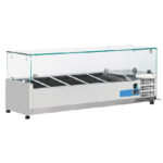 Vitrina frigorifica de banc, 5xGN1/4, 1200x335x435mm
