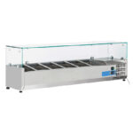 Vitrina frigorifica de banc, 6xGN1/4, 1400x335x425mm