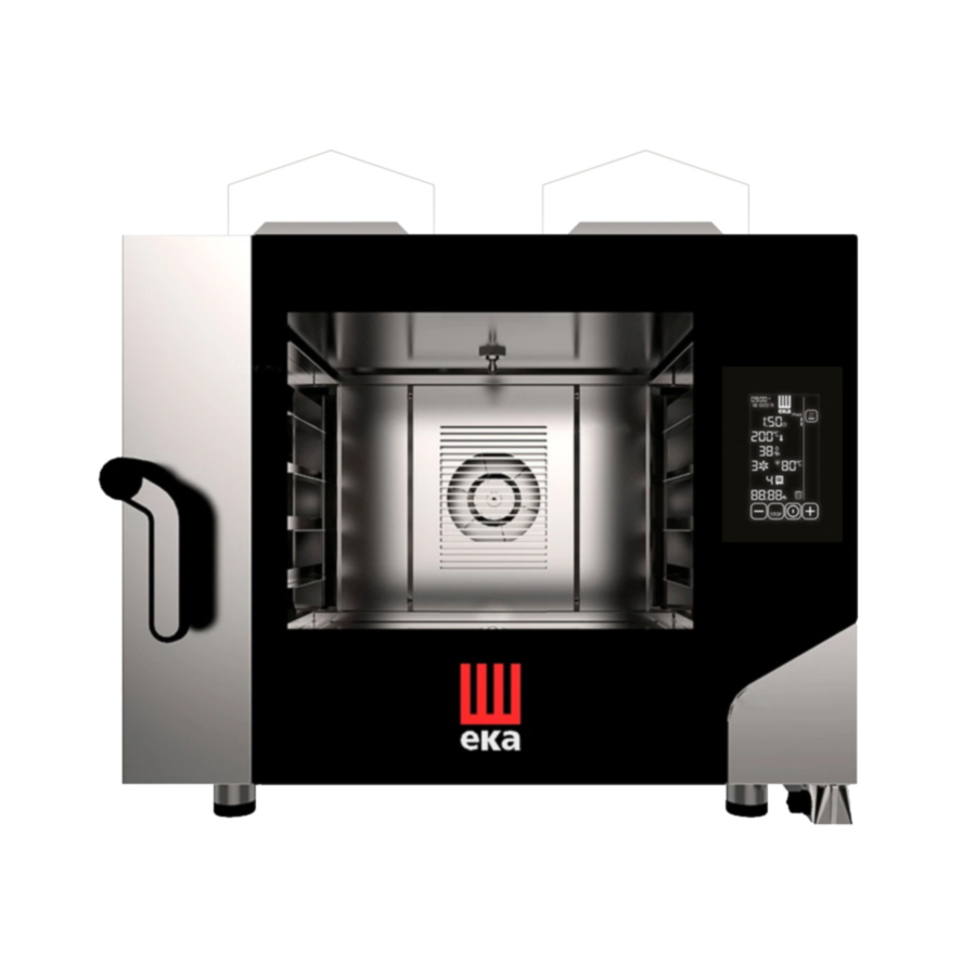 IEMKF511GBM01 Cuptor pe gaz combi steamer, 5 tavi GN1/1, digital BLACK MASK - imagine 1