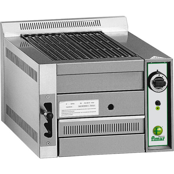 Grill cu roca vulcanica pe gaz, 490x700mm