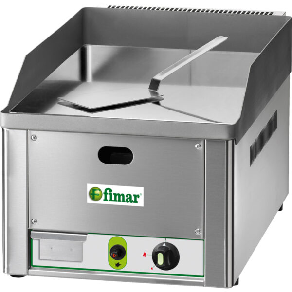 Fry top pe gaz cu suprafata striata, cromata 325x480mm