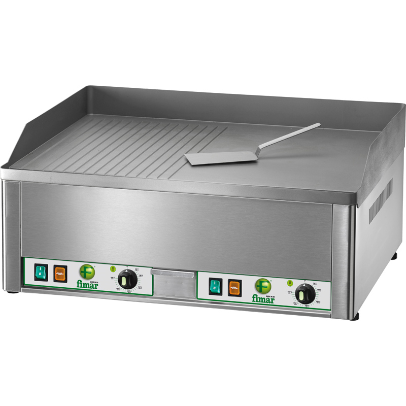 IFFRY2LR11 Fry top electric cu suprafata neteda/ striata 650x480mm - imagine 1