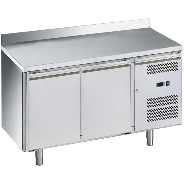 Masa frigorifica cu 2 usi si rebord, 1360x600mm