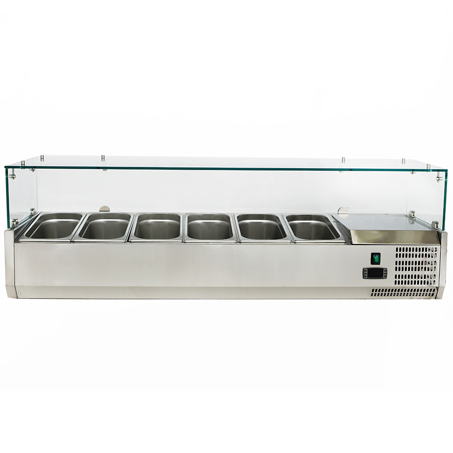 IFVRX1400-33013 Vitrina expunere ingrediente, 6 cuve GN1/4 - imagine 1