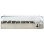 Vitrina expunere ingrediente, 7 cuve GN1/4