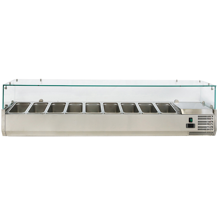 IFVRX1800-33013 Vitrina expunere ingrediente, 9 cuve GN1/4 - imagine 1