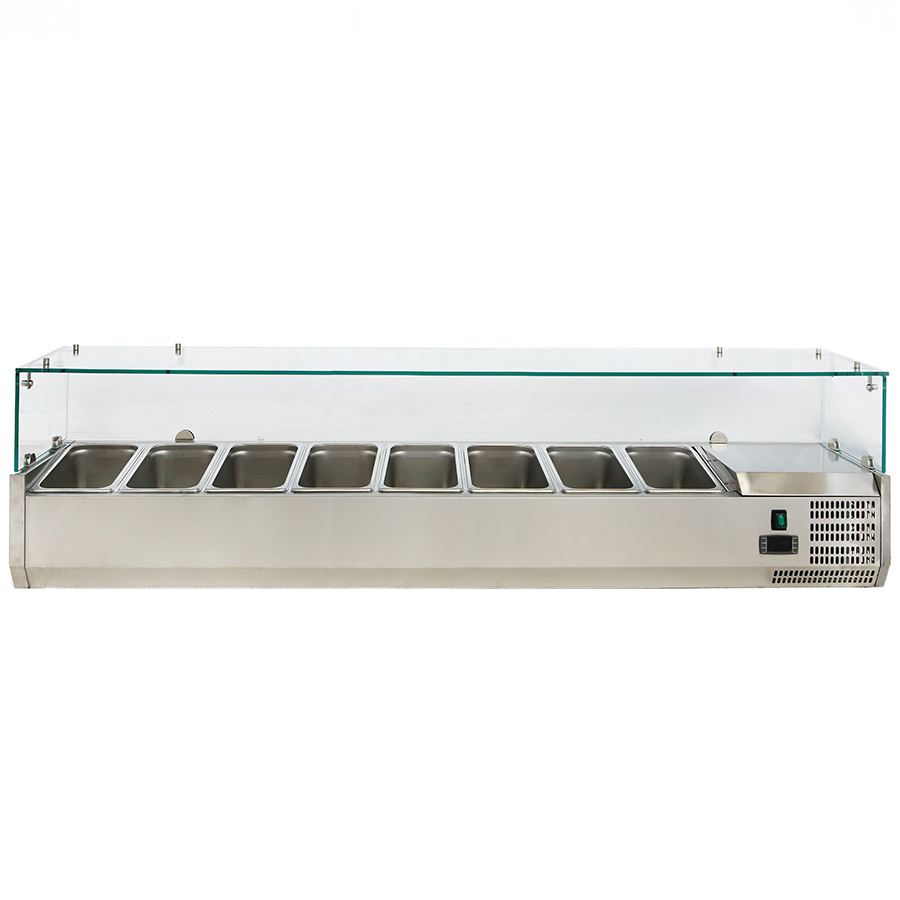 IFVRX1800-38013 Vitrina expunere ingrediente, 8 cuve GN1/3 - imagine 1
