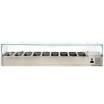 Vitrina expunere ingrediente, 9 cuve GN1/3