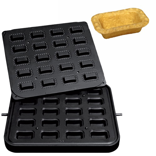 II07.FCTP1223 Placa aparat tarte, 20 forme rectangulare 65x42mm - imagine 1