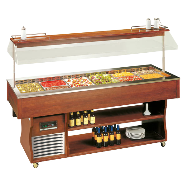 ITIsola6M55 Bufet refrigerat, Isola 2062x750x1528mm,TECFRIGO - imagine 1