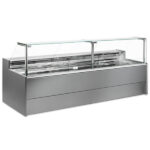 Vitrina frigorifica cu geam drept Porthos, racire ventilata, 3000mm