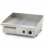 Fry top electric cu suprafata neteda/striata, 560x470x250mm
