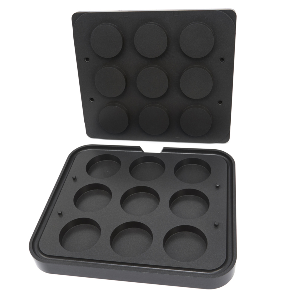 OM0937431835 Placa aparat tarte, 9 forme cilindru 80mm - imagine 1