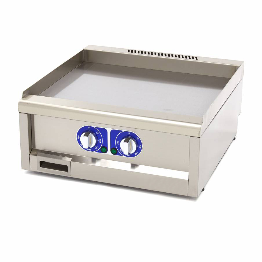 OM0939163035 Fry top electric cu suprafata striata, 600x600x240mm - imagine 1