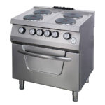 Masina de gatit electrica cu 4 plite rotunde si cuptor, 800x700x850mm