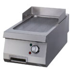 Fry top electric cu suprafata striata cromata, 400x700x280mm