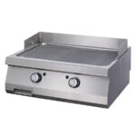 Fry top electric cu suprafata striata cromata, 800x700x280mm