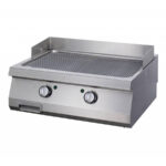 Fry top pe gaz cu suprafata striata, 800x700x280mm