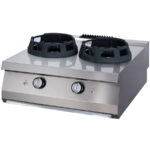 Masina de gatit pe gaz cu 2 arzatoare wok, 800x900x380mm