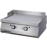 Fry top pe gaz cu suprafata neteda cromata, 800x900x280mm