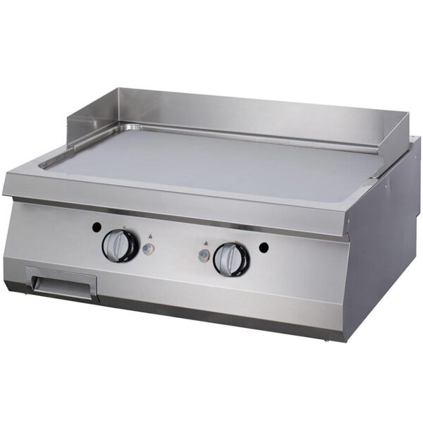 Fry top pe gaz cu suprafata neteda cromata, 800x900x280mm