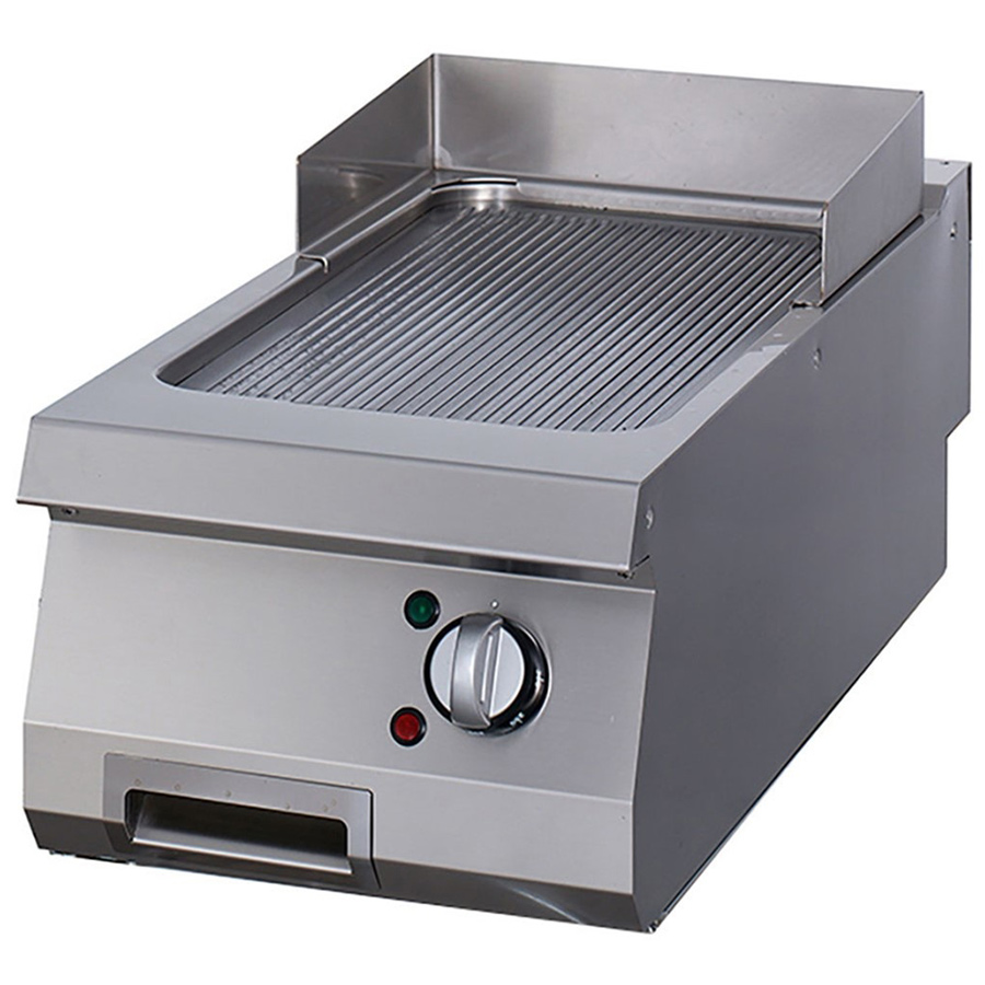 OM0939858235 Fry-top electric cu suprafata striata, 400x900x280mm - imagine 1