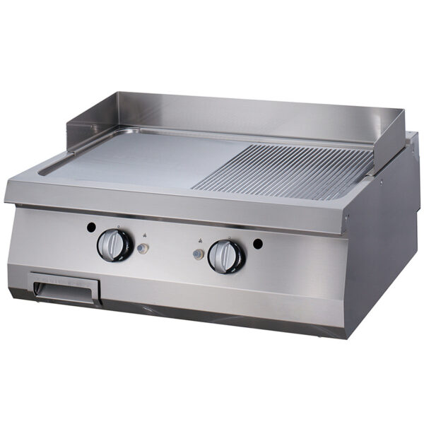 Fry-top electric cu suprafata neteda/striata, 800x900x280mm