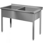 Chiuveta cu doua cuve si rebord, 1200x700mm