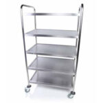 Carucior din inox cu 5 polite, 860x540mm