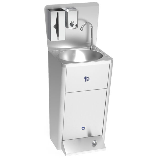 Chiuveta din inox cu actionare la picior, 450x450x1250mm